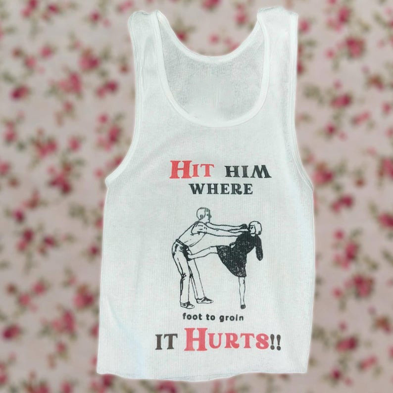 Self Defense Vintage Inspired  - đánh giá và giá Tank Top Ribbed